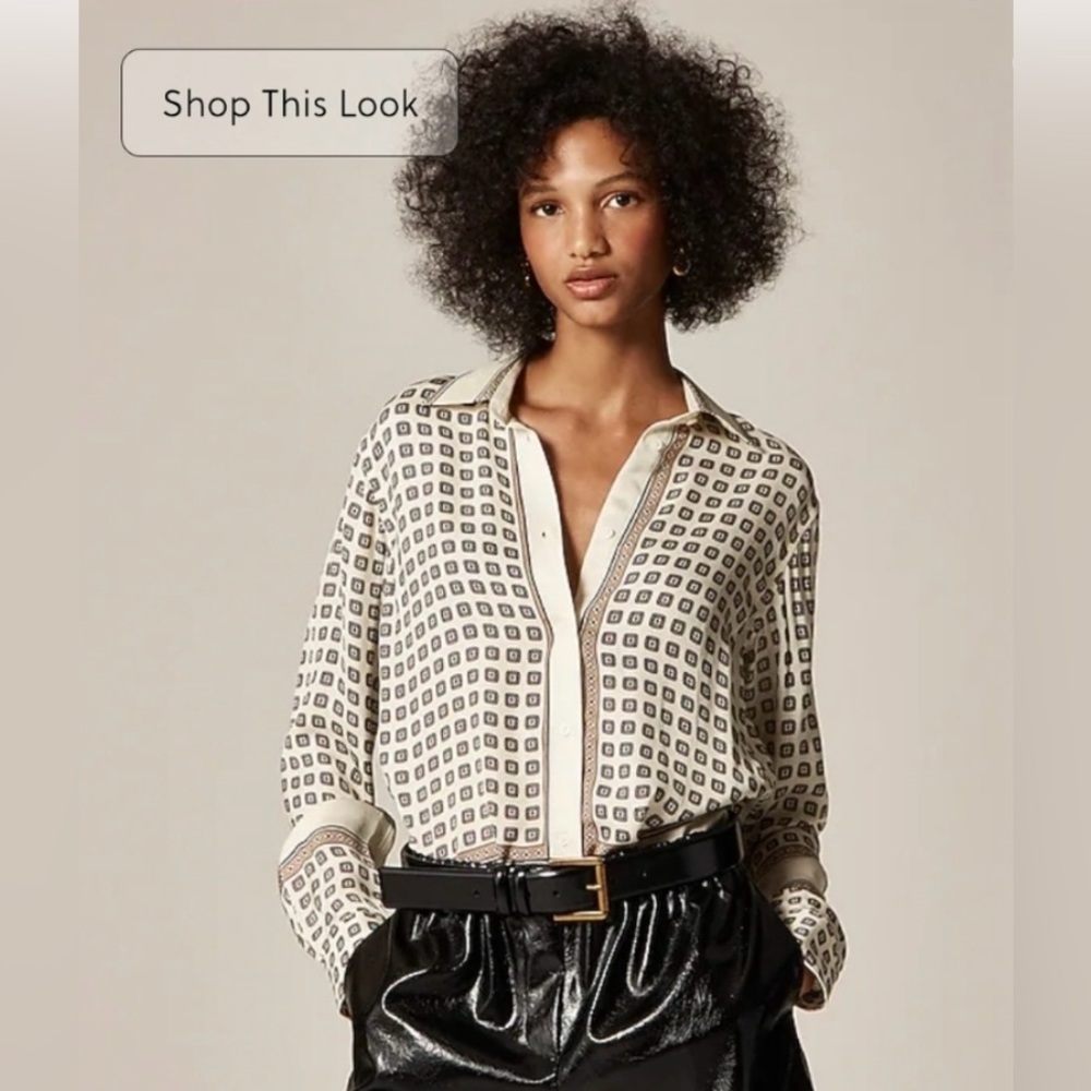 J. Crew Jules Classic Fit Shirt in Foulard Print